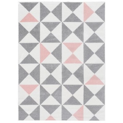 Tapis de salon scandinave Forsa rose pastel 120x160cm