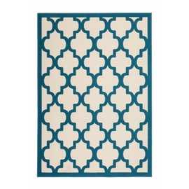 Tapis Quadrilobe Bleu