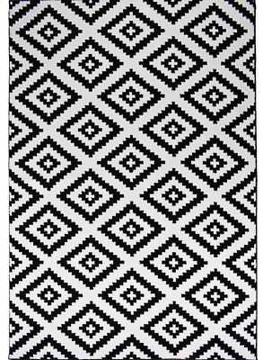 Tapis De Salon Scandinave Tavla En Polypropylene 50 Cm X 80 Cm Noir