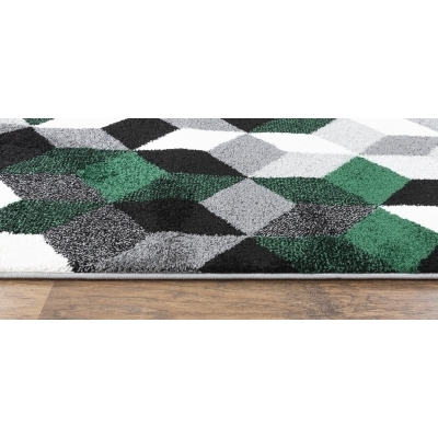 Koton Cara Tapis de Salon Multicolore Noir, Gris, Blanc, Jaune, 50 x 80 cm