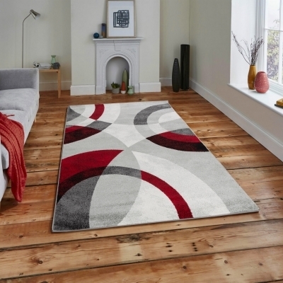 Anta Tapis De Salon Contemporain 160 X 230 Cm Rouge