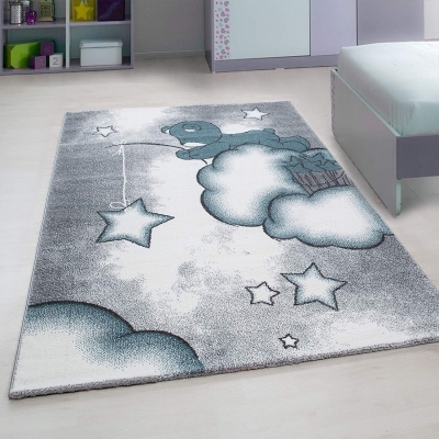 NUAGE - Tapis chambre enfant - 120 x 170 cm - gris