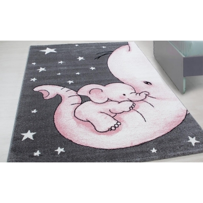 VOITURE - Tapis chambre enfant - 120 x 170 cm - rouge